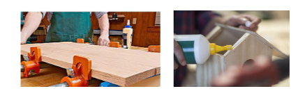 wood glue application