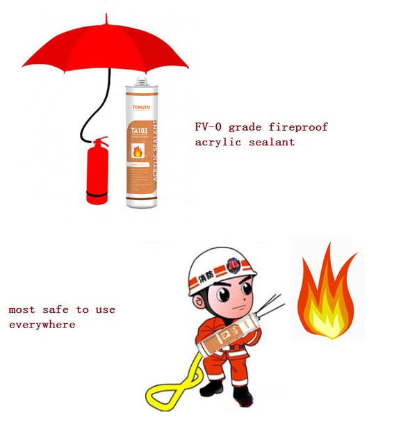  Fire Rated Acrylic Sealant for Firestopping in Cable And Pipe Penetrations