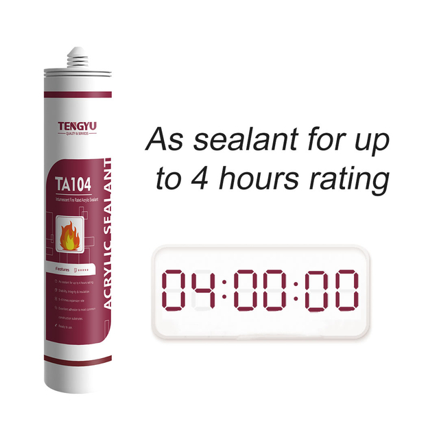 Preventing The Spread of Heat Smoke And Fire Through A Joint Intumscent Fire Rated Acrylic Sealant