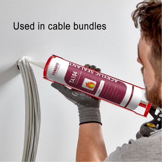 Preventing The Spread of Heat Smoke And Fire Through A Joint Intumscent Fire Rated Acrylic Sealant