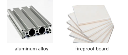 aluminum alloy and fireproof board