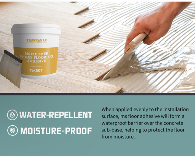 Best MS Adhesive for Hardwood Parquet Flooring Subfloor Installation 
