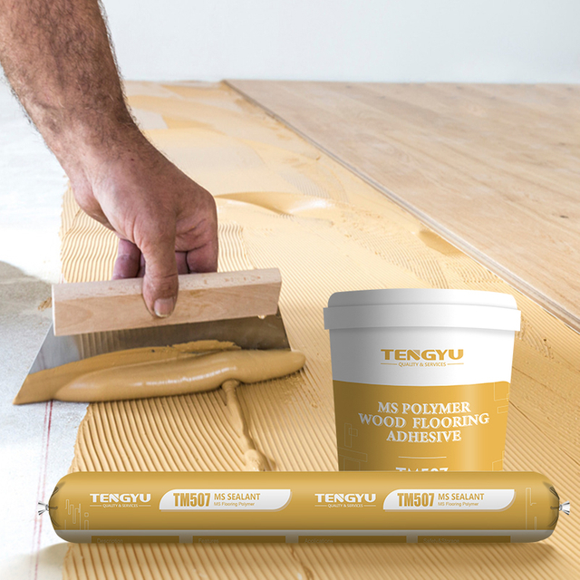 Easy Surface Clean Up Virtually Odourless Ms Hybrid Polymer Adhesive for Wood Flooring