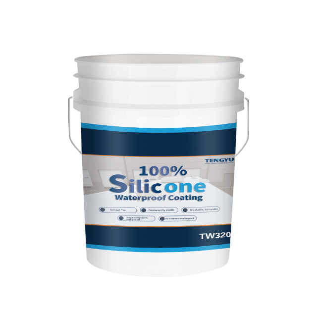 TW320 100% Silicone Waterproof Coating for Roof, Basement