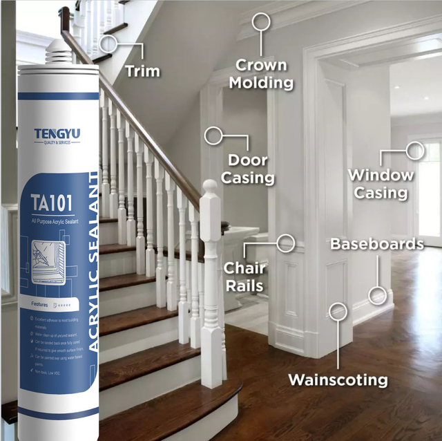 White Caulking Paintable Water Based Acrylic Sealant