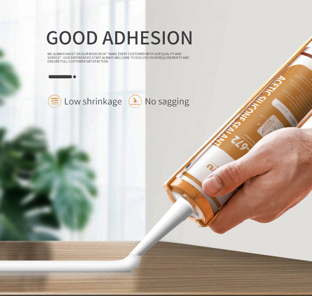 Fast Drying GP Gap Filler Acetic Silicone Sealant for Window Door 
